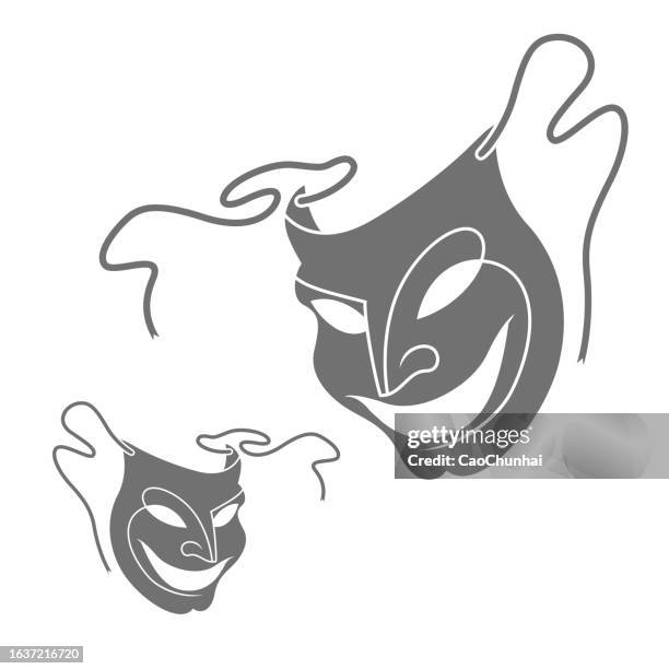 theatrical masks - protective face mask vector stock illustrations