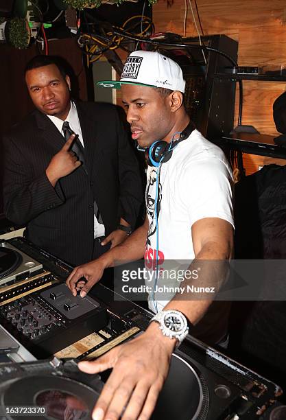 Suss One and DJ Whoo Kid attend Coco's Birthday Party at Greenhouse on March 14, 2013 in New York City.