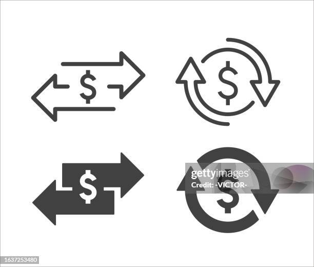 ilustraciones, imágenes clip art, dibujos animados e iconos de stock de cashback - iconos de ilustración - devolución del saque