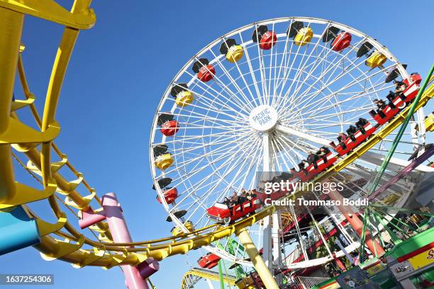 Fans attend Straw Hats Unite: Pirates on the Pier A ONE PIECE Fan Celebration at Santa Monica Pier on August 24, 2023 in Santa Monica, California.