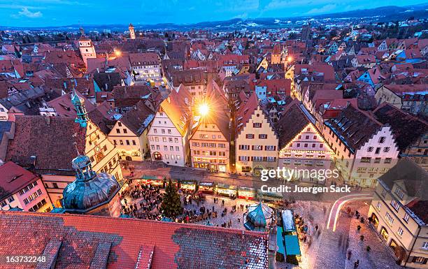 christmas in rothenburg ob der tauber - rothenburg stock pictures, royalty-free photos & images