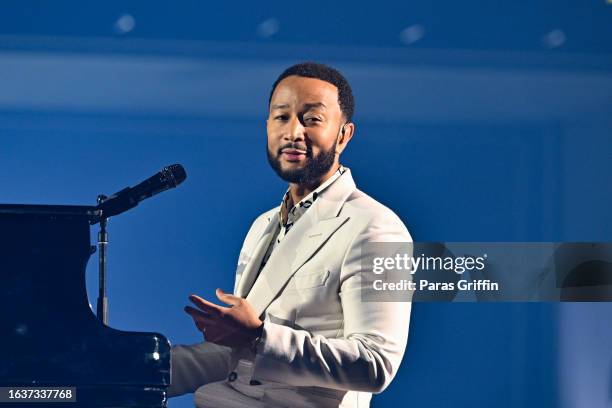 John Legend performs onstage during the 2023 Beloved Benefit at Georgia World Congress Center on August 24, 2023 in Atlanta, Georgia.