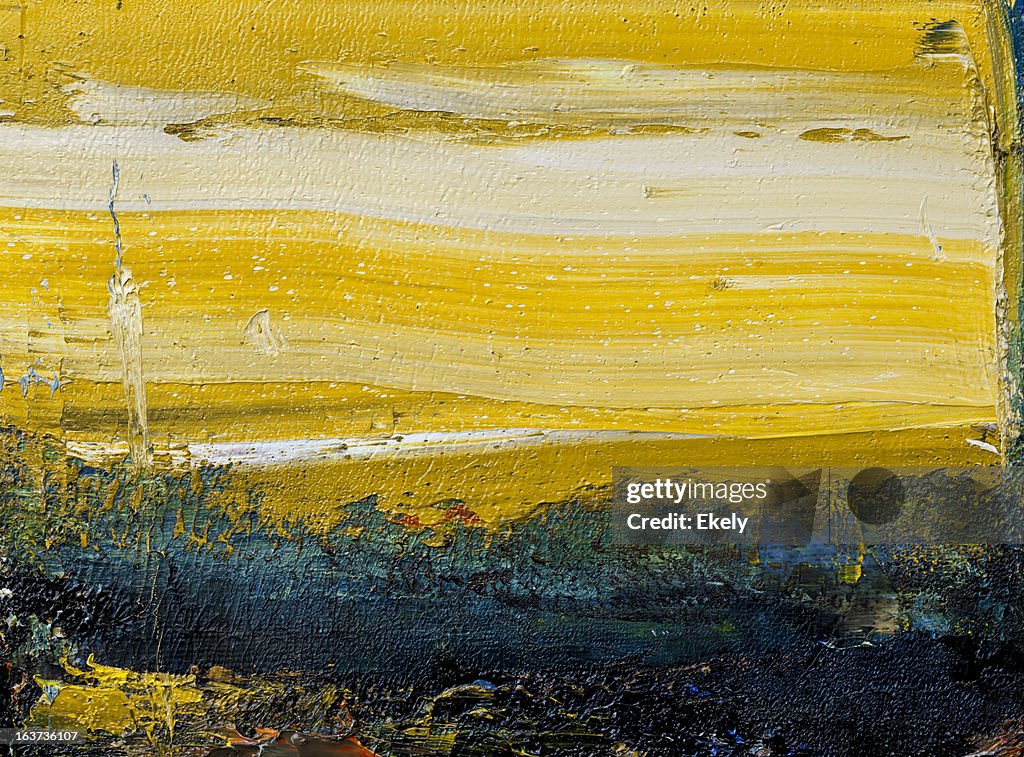 Abstrait jaune peint art arrière-plans.