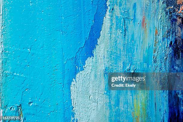 abstract painted blue art backgrounds. - acrylic paints stock pictures, royalty-free photos & images
