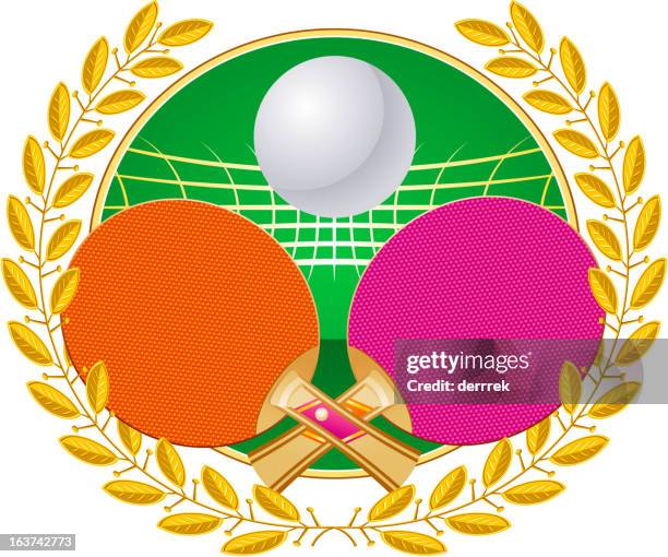 table tennis laurel wreath - tennis net vector stock illustrations