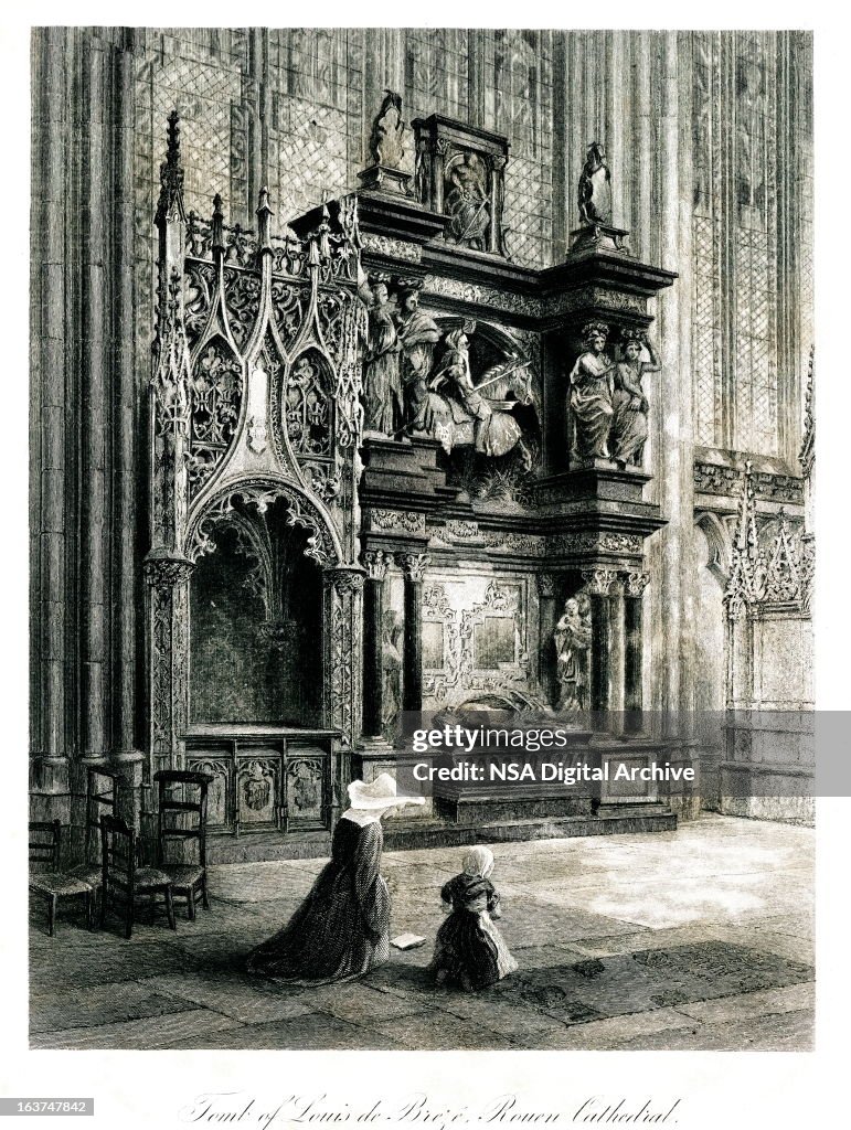 Tomb of Louis de Breze in Rouen Cathedral, France