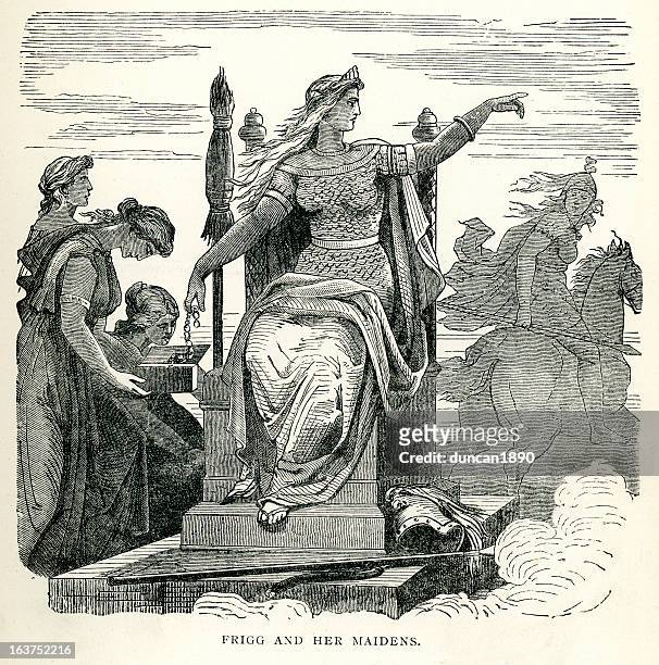 norse mythology - goddess frigg - paganism 幅插畫檔、美工圖案、卡通及圖標