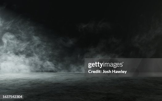 Empty Dark Room，Light and Fog