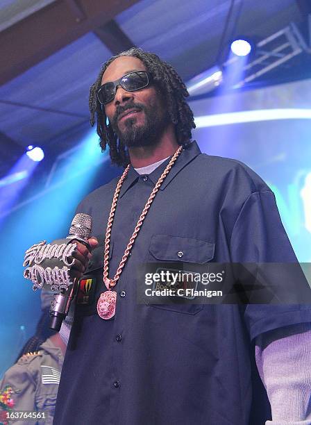 Snoop Lion performs during Day 3 of the SXSW Music Festival at Viceland on March 14, 2013 in Austin, Texas.