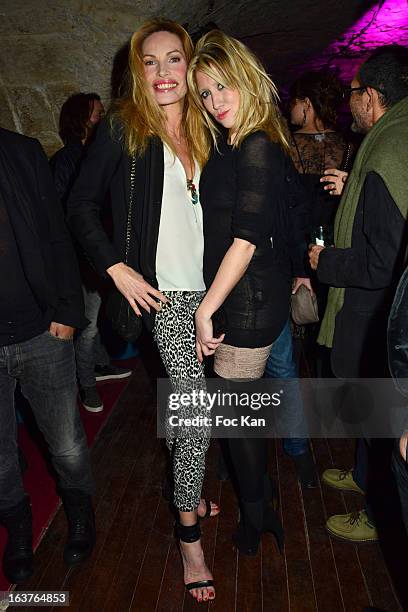 Laurence Treil and Delphine de Causans attend the 'The Door' Club Opening Cocktail and Patrick Skatcha Art Exhibition Preview at The Door Club on...