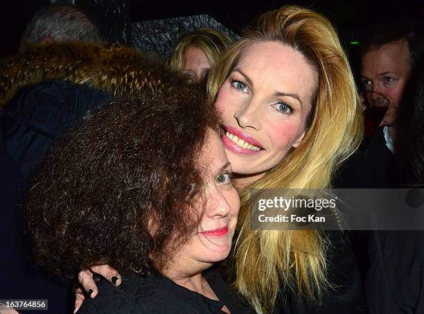 Josy Foichat and Laurence Treil attend the 'The Door' Club Opening Cocktail and Patrick Skatcha Art Exhibition Preview at The Door Club on March 14,...