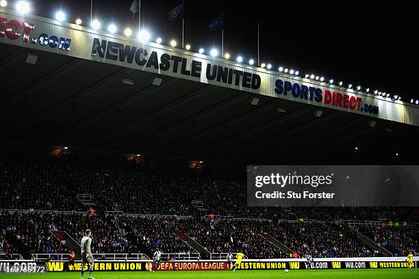 General view of St James' Park during the UEFA Europa League Round of 16 second leg match between Newcastle United FC and FC Anji Makhachkala at St...