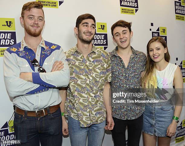 San Cisco pose at the mtvU Woodie Awards on March 14, 2013 in Austin, Texas.