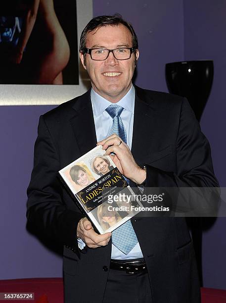 Andrew Morton presents his book 'Ladies of Spain' at the Petite Palace President Castellana Hotel on March 15, 2013 in Madrid, Spain.