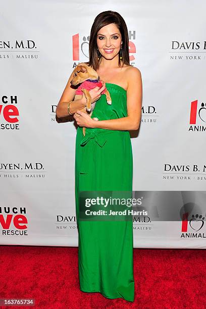 Actress Jen Lilley arrives at Dr. Davis B. Nguyen and Much Love Animal Rescue host ÒMakeover for MuttsÓ at The Peninsula Hotel at Peninsula Hotel on...