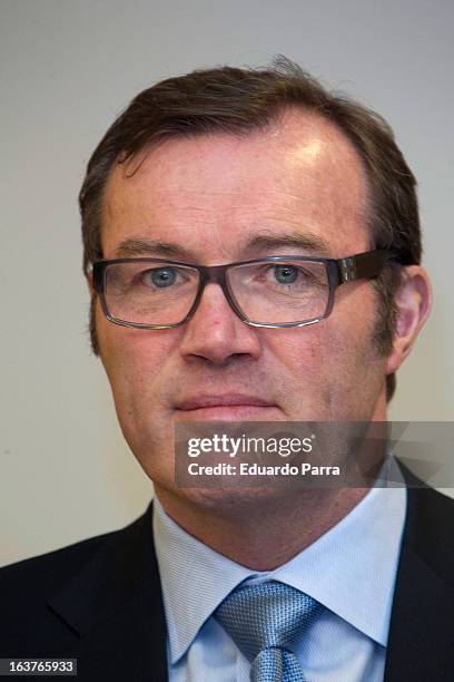 English writer Andrew Morton launches a new book 'Ladies of Spain' at a press conference at Petit Palace hotel on March 15, 2013 in Madrid, Spain.