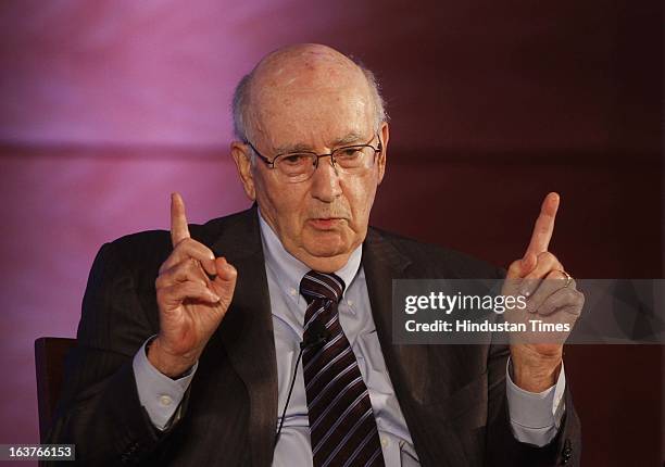 Marketing Guru Philip Kotler during the seminar at Leela Kempinski on March 14, 2013 in Gurgaon, India. He was speaking at the full day Certified...