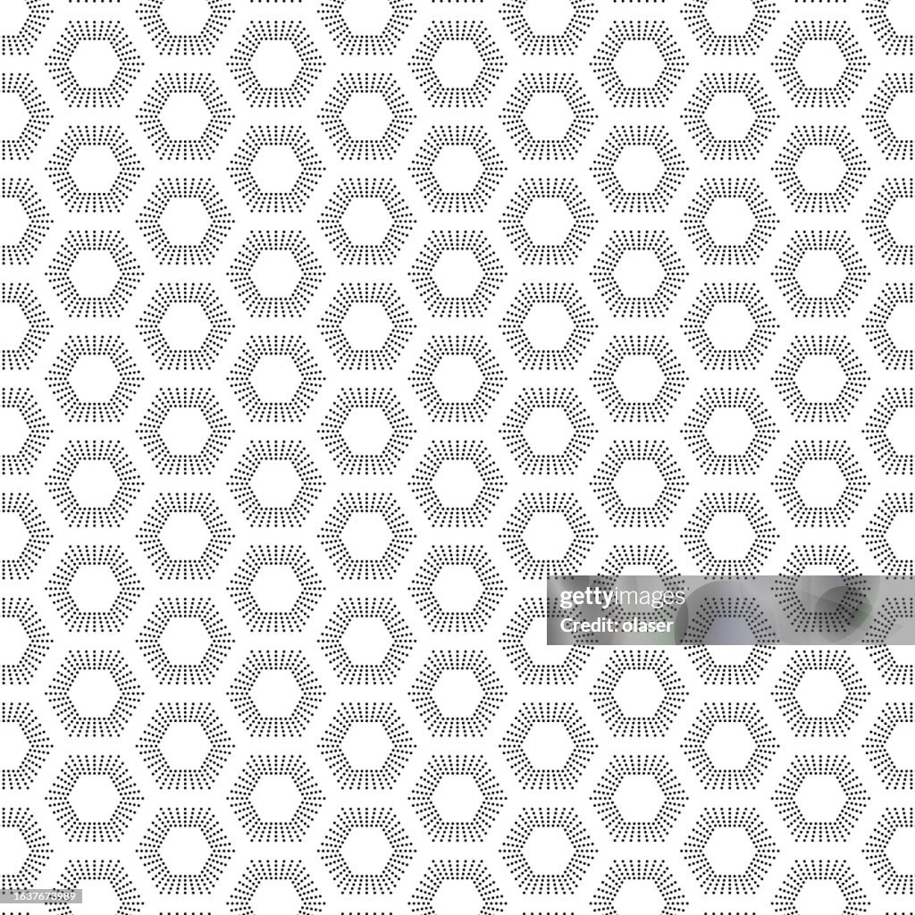 Hexagonal Point Pattern Hexagonal Pattern Composed Of Individual Dots Forming A Honeycomb ...