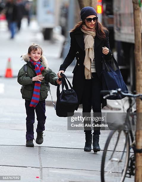 Rachel Weisz and Henry Aronofsky are seen in the East Village on March 15, 2013 in New York City.