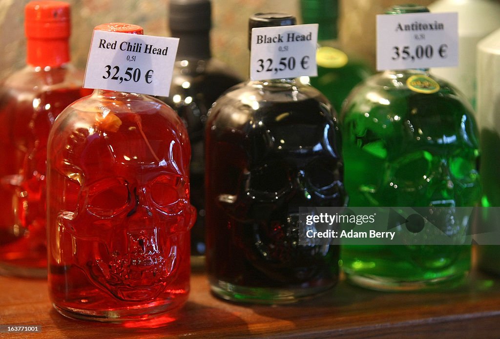 Absinthe Def Bottles of 89 percent alcohol absinthe in the shape of skulls are ...