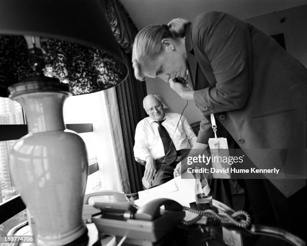 Vice President Dick Cheney photographed from 1975 to 2006 in Washington, DC. Pictured: Vice Presidential Candidate Dick Cheney works with his...