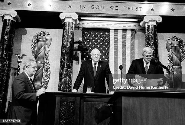 Vice President Dick Cheney photographed from 1975 to 2006 in Washington, DC. Pictured: An official at the U.S. House of Representatives, Vice...