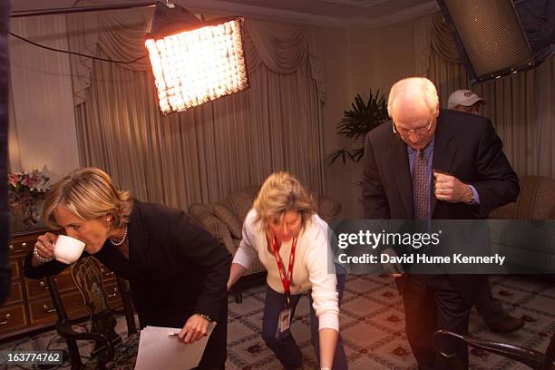 Vice President Dick Cheney photographed from 1975 to 2006 in Washington, DC. Pictured: NBC Today show anchor Katie Couric grabs a cup of coffee after...
