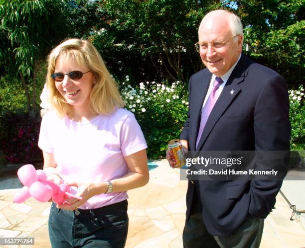 Vice President Dick Cheney photographed from 1975 to 2006 in Washington, DC. Pictured: Vice President Dick Cheney and his daughter Liz Cheney Perry...