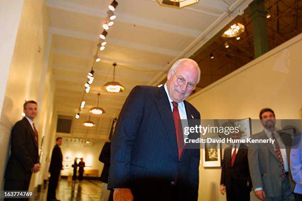 Vice President Dick Cheney photographed from 1975 to 2006 in Washington, DC. Pictured: Oct. 3, 2002: Vice President Dick Cheney at the opening of...