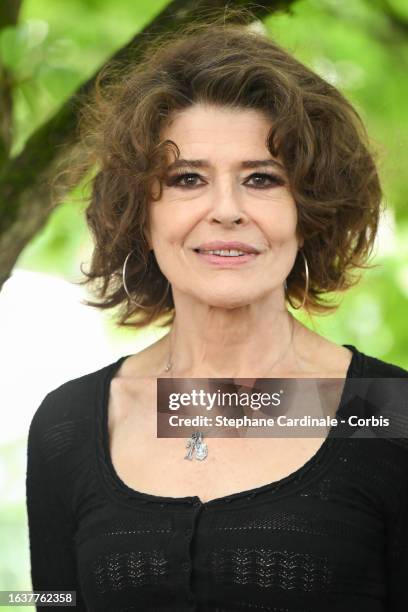 Fanny Ardant attends the "Les Rois de la Piste " Photocall during Day Four of the 16th Angouleme French-Speaking Film Festival on August 25, 2023 in...