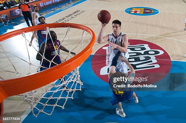 Gasper Vidmar, 13# of Besiktas JK Istanbul in action during the 2012-2013 Turkish Airlines Euroleague Top 16 Date 11 between FC Barcelona Regal v...