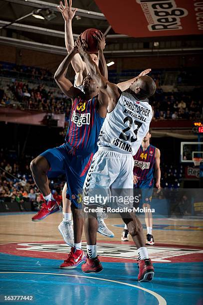 Pete Mickeal, #33 of FC Barcelona Regal in action during the 2012-2013 Turkish Airlines Euroleague Top 16 Date 11 between FC Barcelona Regal v...