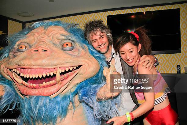 Wayne Coyne of the Flaming Lips and Gorburger backstage at The Warner Sound captured by Nikon during the 2013 SXSW Music, Film + Interactive Festival...
