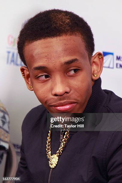 Prodigy of Mindless Behavior attends the Garden Of Dreams 2013 Spring Talent Show Rehearsal at Radio City Music Hall on March 11, 2013 in New York...