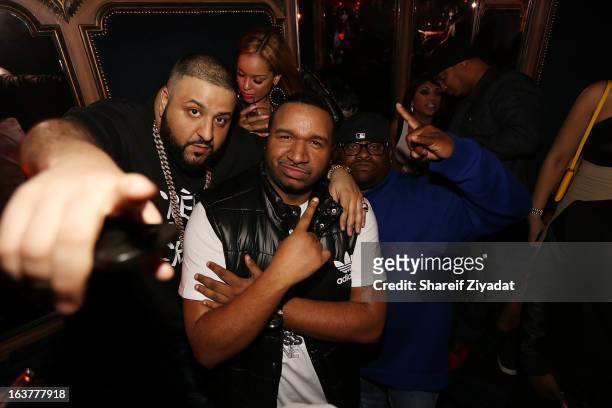 Dj Khaled, Dj Suss One and Scarface attend Bow Wow's 26th Birthday Celebration at The Griffin on March 11, 2013 in New York City.