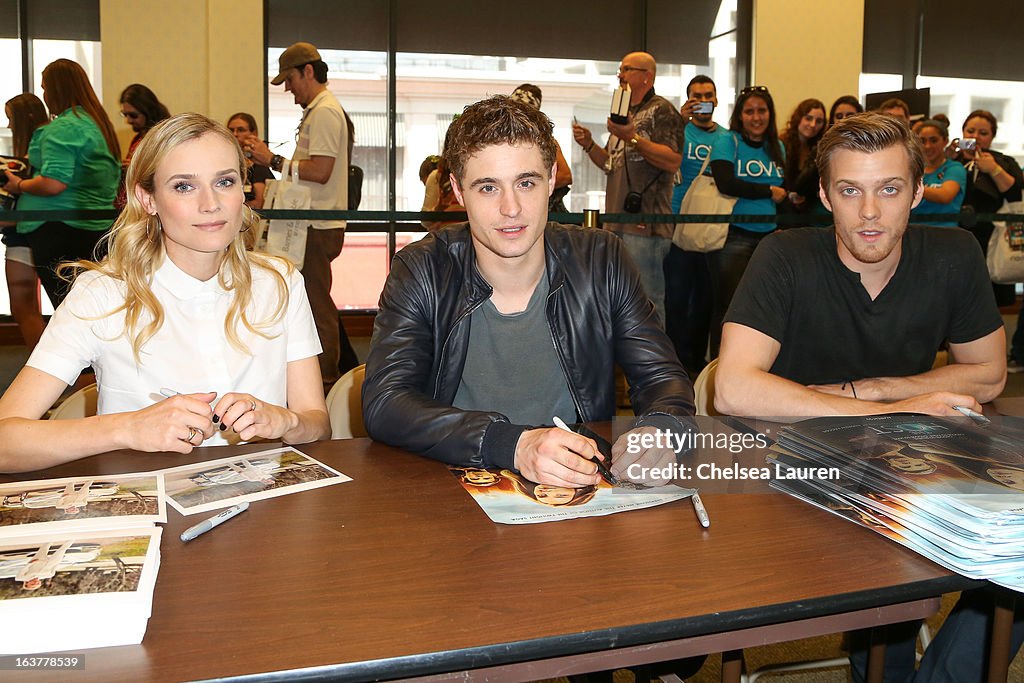 Author Stephenie Meyer And Actors Max Irons, Jake Abel and Diane Kruger Celebrate The Film Release Of "The Host" At Barnes & Noble