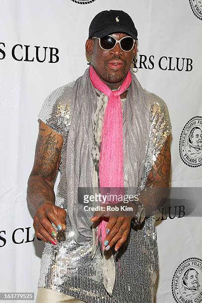 Dennis Rodman attends the So You Think You Can Roast? - Dennis Rodman event at New York Friars Club on March 15, 2013 in New York City.