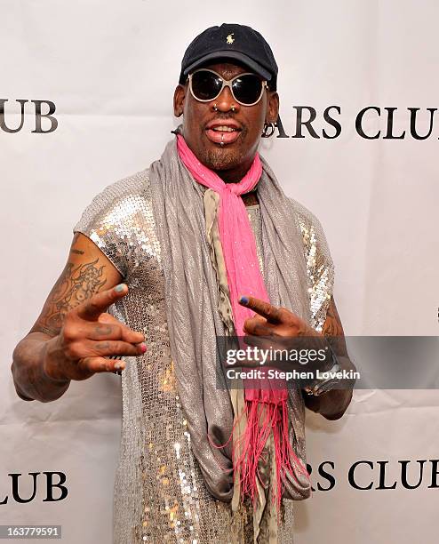 Former NBA player Dennis Rodman attends 'So You Think You Can Roast? - Dennis Rodman' at New York Friars Club on March 15, 2013 in New York City.