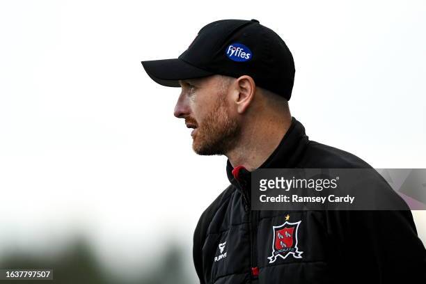Louth , Ireland - 1 September 2023; Dundalk head coach Stephen O'Donnell during the SSE Airtricity Men's Premier Division match between Dundalk and...