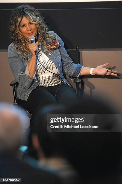 Actress Pam Grier speaks onstage at the "Foxy, The Complete Pam Grier" Film Series at Walter Reade Theater on March 15, 2013 in New York City.