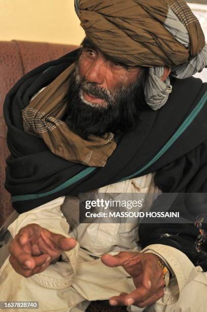 Afghanistan-unrest-aid-US-NATO,FOCUS by Charlotte McDonald-Gibson In this picture taken on April 2 an Afghan farmer talks during an interview in...