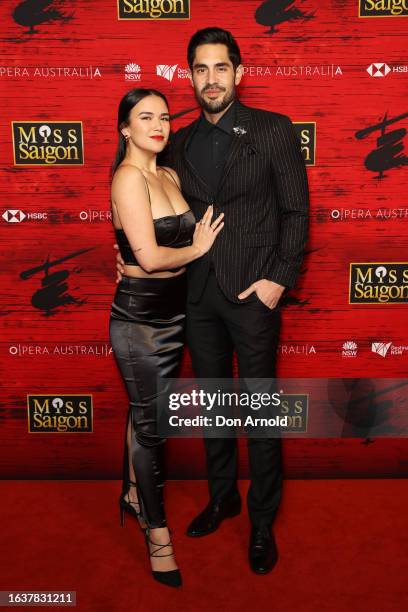 Fely Irvine and Tai Hara attend the "Miss Saigon" Sydney Opera House Premiere on August 25, 2023 in Sydney, Australia.