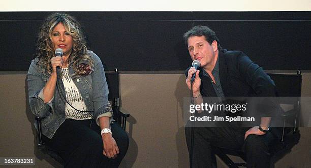 Pam Grier and film society of Lincoln Center programming associate Josh Strauss attend "Foxy, The Complete Pam Grier" Film Series at Walter Reade...