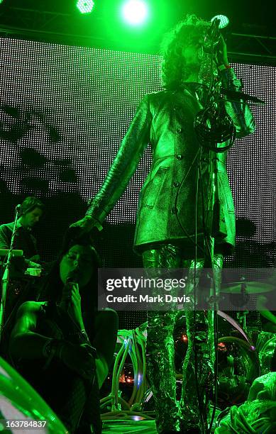 Singer Wayne Coyne of the Flaming Lips performs at the 2013 SXSW Music, Film + Interactive Festival held at the Auditorium Shores on March 15, 2013...