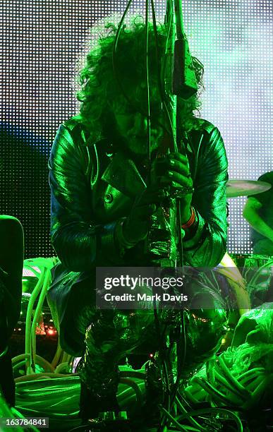 Singer Wayne Coyne of the Flaming Lips performs at the 2013 SXSW Music, Film + Interactive Festival held at the Auditorium Shores on March 15, 2013...