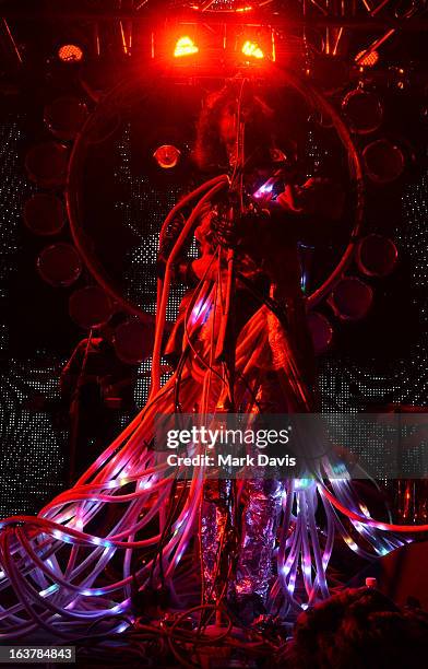 Singer Wayne Coyne of the Flaming Lips performs at the 2013 SXSW Music, Film + Interactive Festival held at the Auditorium Shores on March 15, 2013...