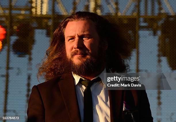 Singer Jim James performs at the 2013 SXSW Music, Film + Interactive Festival held at the Auditorium Shores on March 15, 2013 in Austin, Texas.