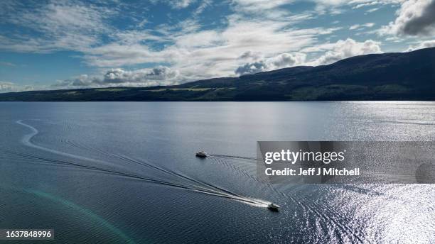 An aerial view of Loch Ness ahead of what is being described as the biggest search for the Loch Ness Monster since the early 1970s being held this...