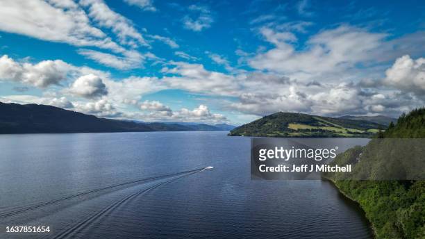 An aerial view of Loch Ness ahead of what is being described as the biggest search for the Loch Ness Monster since the early 1970s being held this...