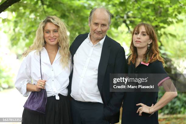 Marguerite Perrotte, Hippolyte Girardot and Lolita Chammah attend the 'Le Voyage en pyjama' Photocall during Day Four of the 16th Angouleme...